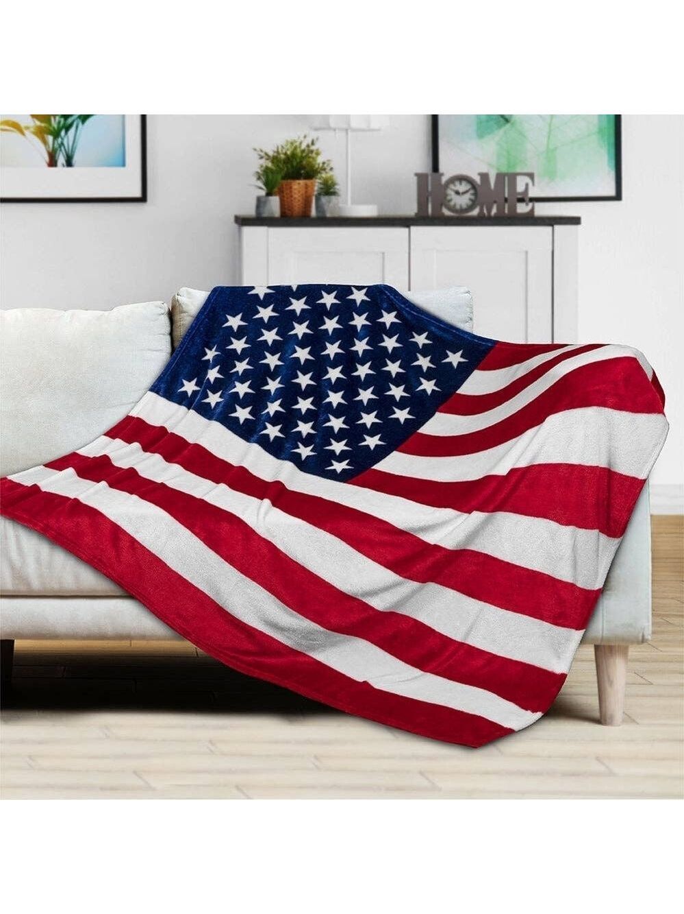 American Flag Fleece Blanket 50"x60" Brand New